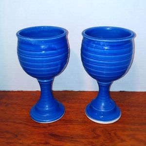 Pair of hand made vintage Pottery Cups from West Coast Bay Area artist!Beautiful